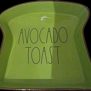 Rae Dunn Large Green Avocado Toast Plate